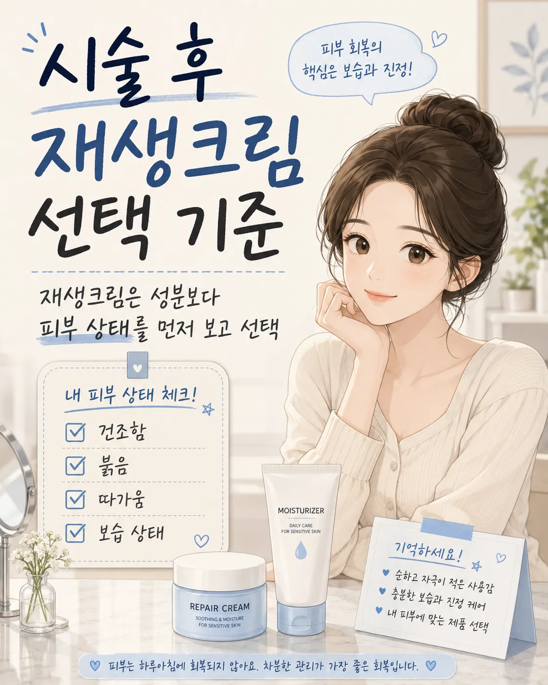 시술 후 재생크림 선택 기준