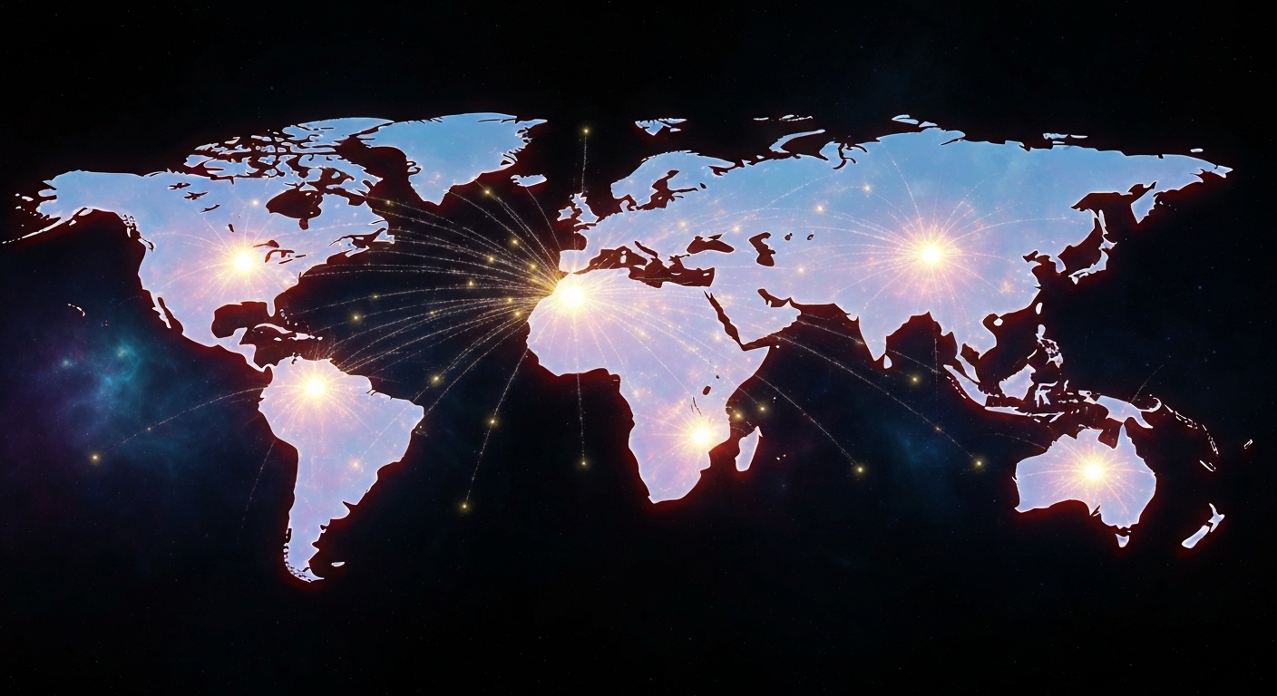 다극화 시대로 변화하는 새로운 국제 질서를 나타내는 이미지