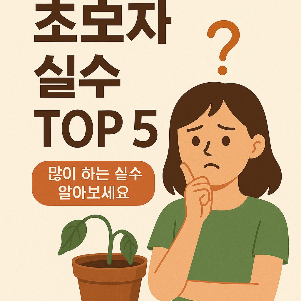 실내 식물 키우기 초보자가 가장 많이 하는 실수 TOP 5｜이것만 피하면 식물도 쑥쑥 자란다