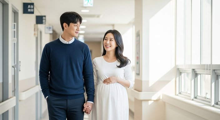 아내와 함께 병원 검진 온 남편