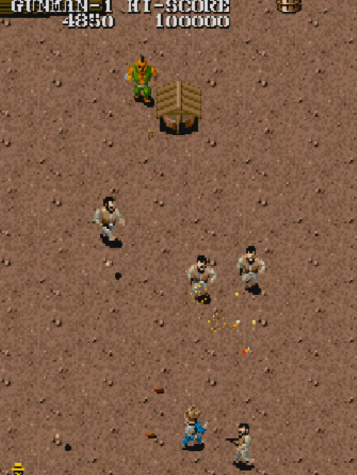 적에게-총을-발사하여-처치하는-화면