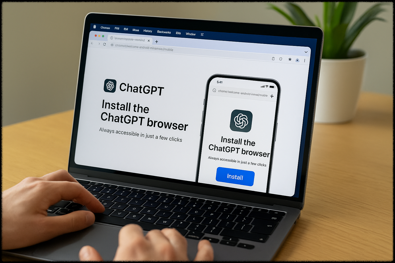 ChatGPT Atlas 브라우저 설치 화면