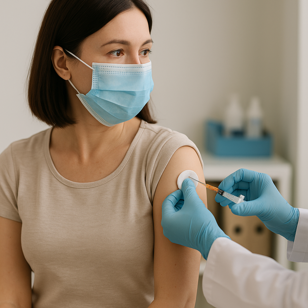 보호자 백일해 예방접종 사진