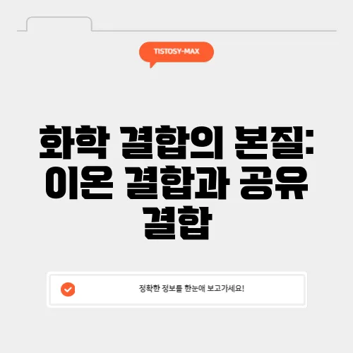 화학 결합의 본질: 이온 결합과 공유 결합