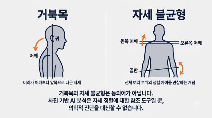거북목과 자세 불균형의 차이