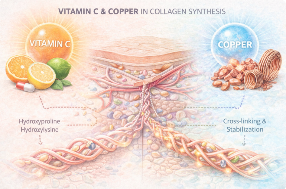 비타민 C와 구리의 중요성 관련 사진
