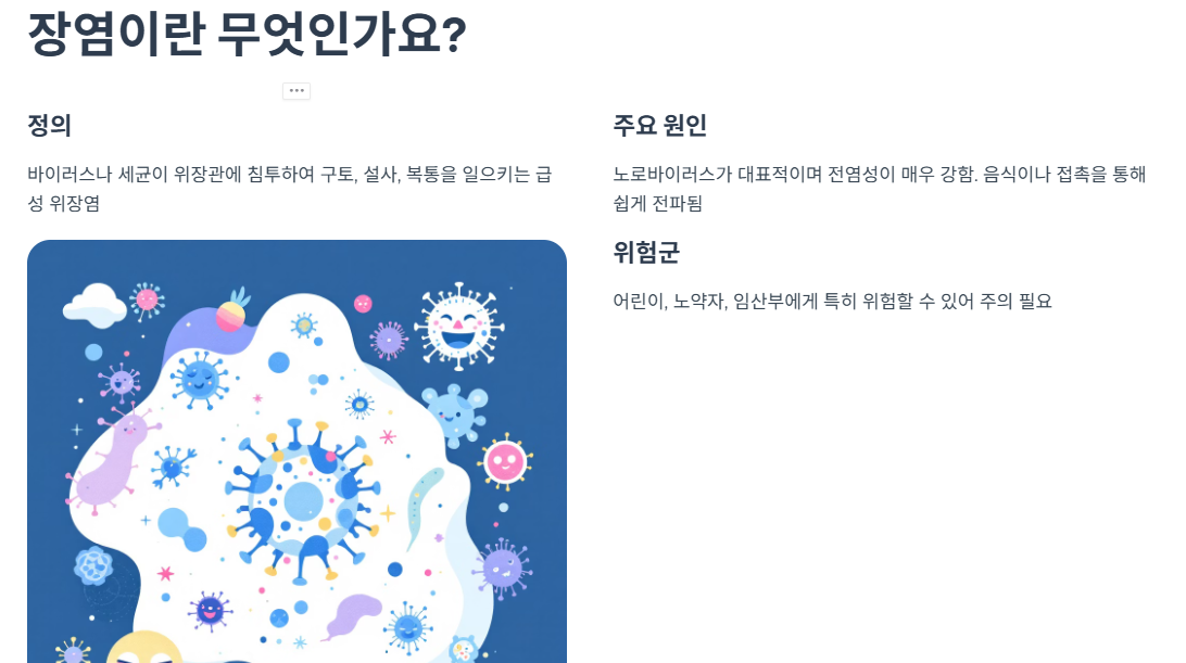 장염이란 무엇인가요?