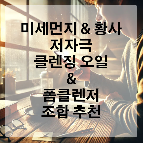 미세먼지 &amp; 황사 저자극 클렌징 오일 &amp; 폼클렌저 조합 추천