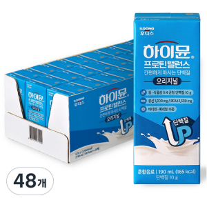 하이뮨 프로틴 밸런스 드링크믹스 RTD, 190ml, 48개