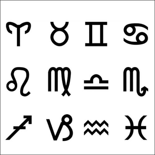 12자리 별자리 조디악 로고 이미지