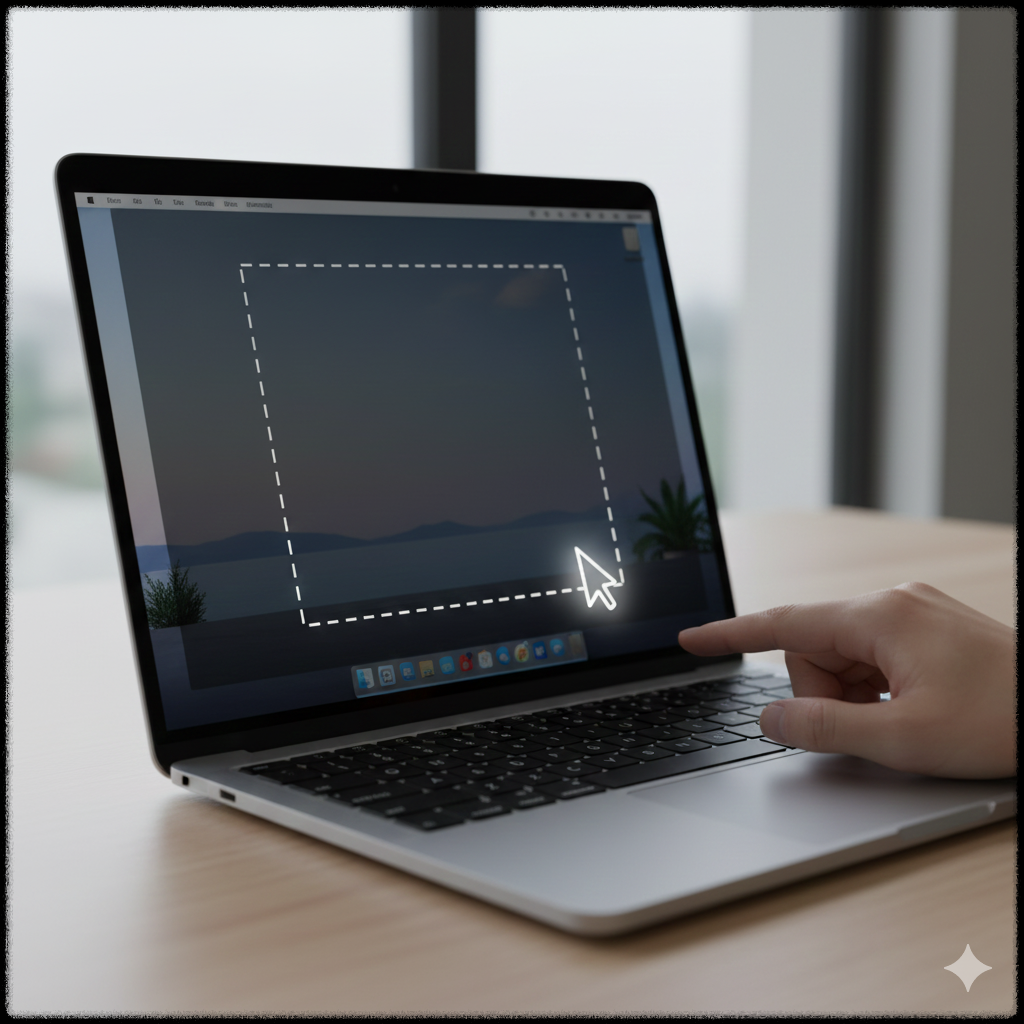 부분 캡처 드래그 장면