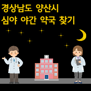 양산시 심야 야간 약국 찾기