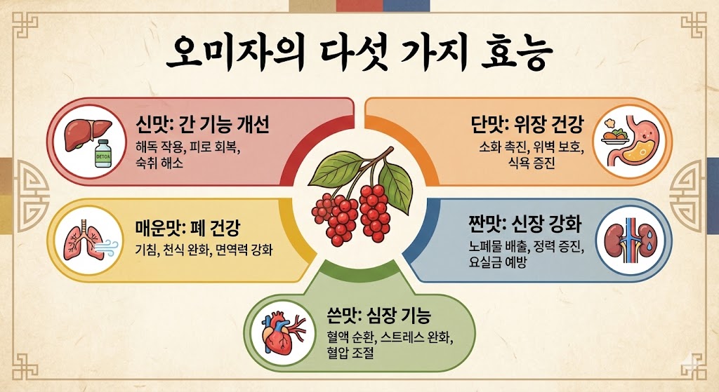 오미자의 다섯가지 효능