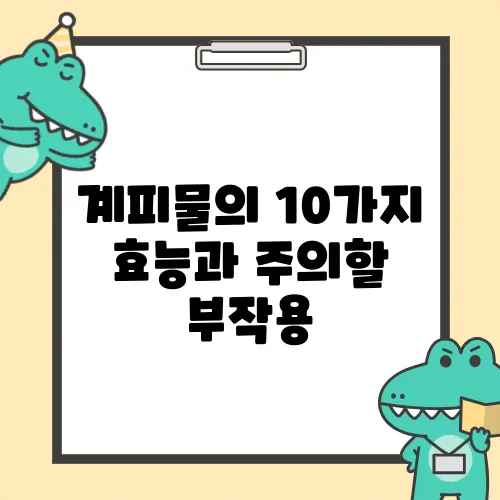 계피물의 10가지 효능과 주의할 부작용