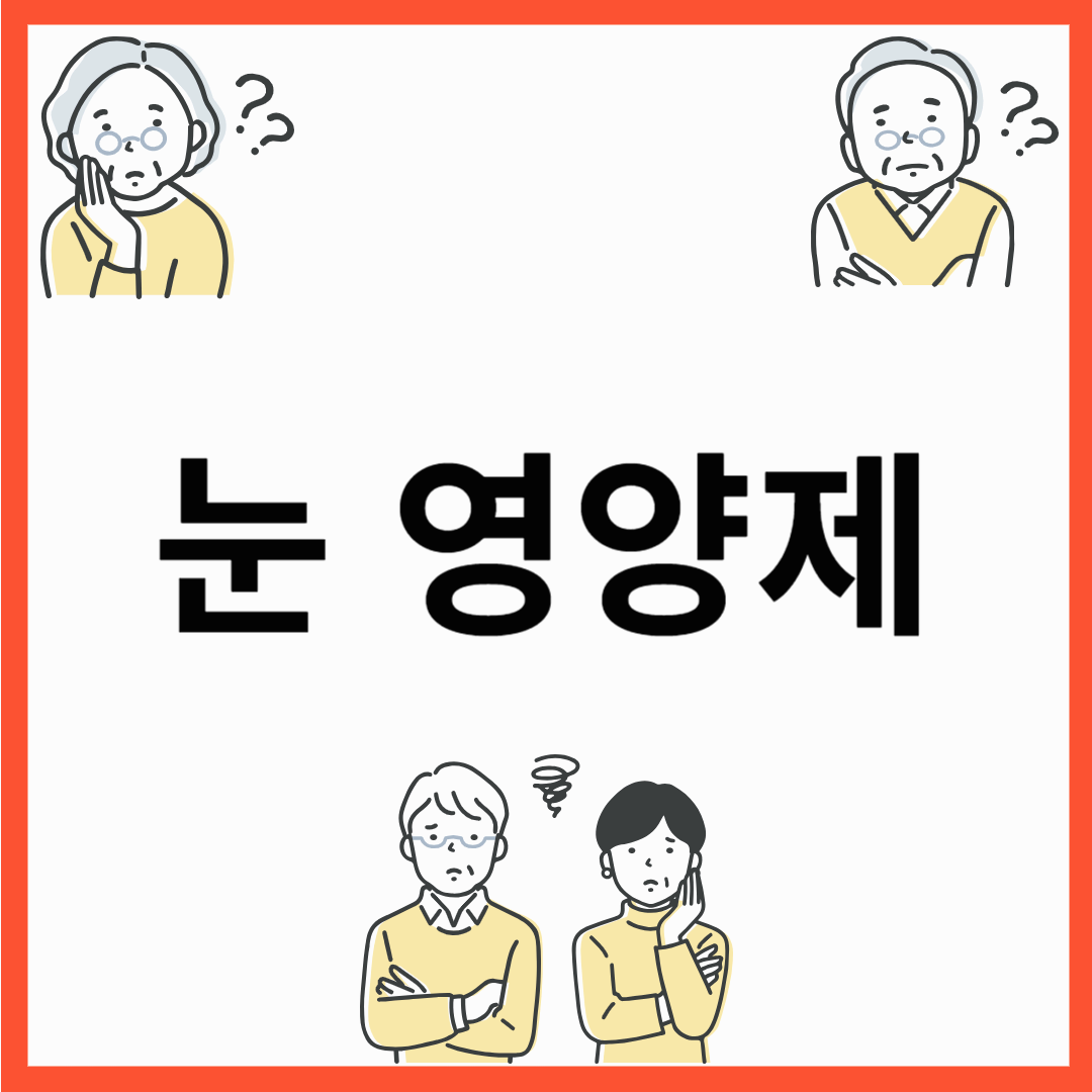 눈 영양제 추천 ! 눈건강을 지키는 눈영양제 6가지