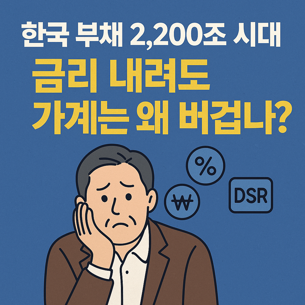 한국 부채 2,200조 시대 — 금리 내려도 가계는 왜 버겁나?