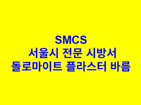 돌로마이트 플라스터 바름 SMCS 서울시 전문 시방서