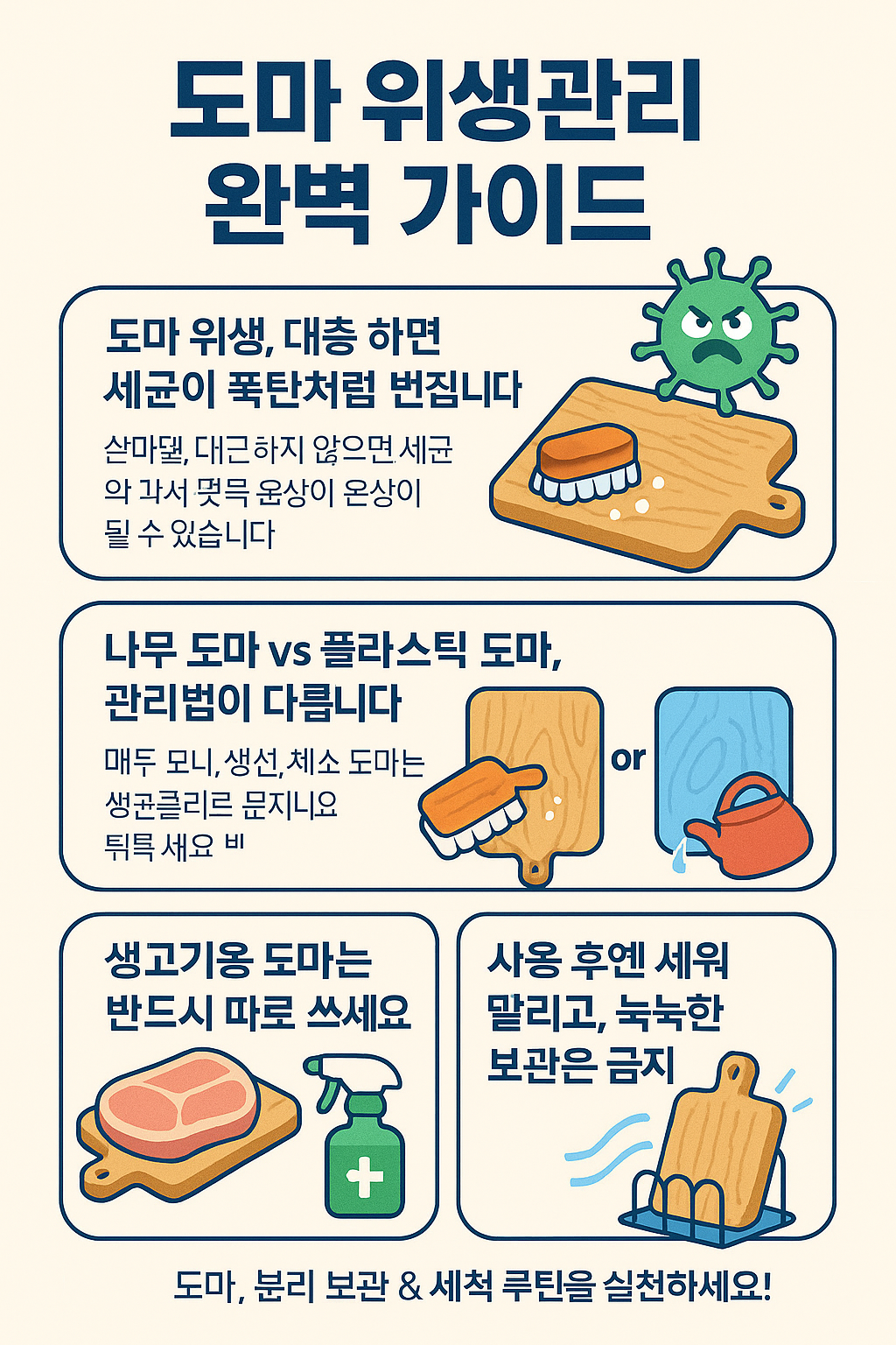 도마 위생 관리