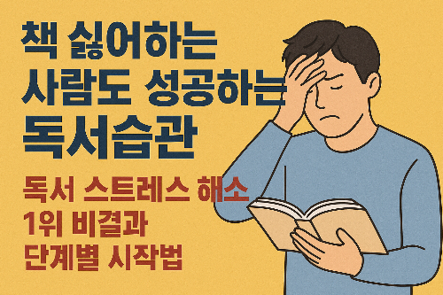 책 싫어하는 사람도 성공하는 독서습관 : 독서 스트레스 해소 1위 비결과 단계별 시작법