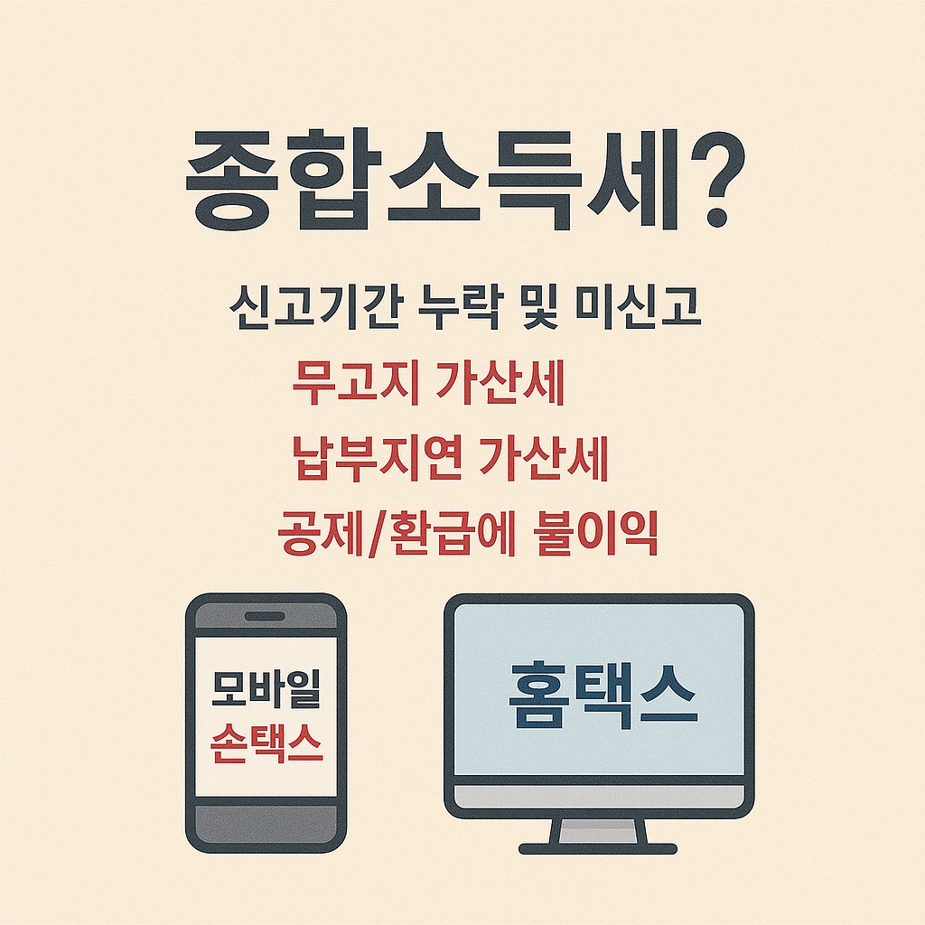 종합소득세 미신고, 신고누락 가산세 설명