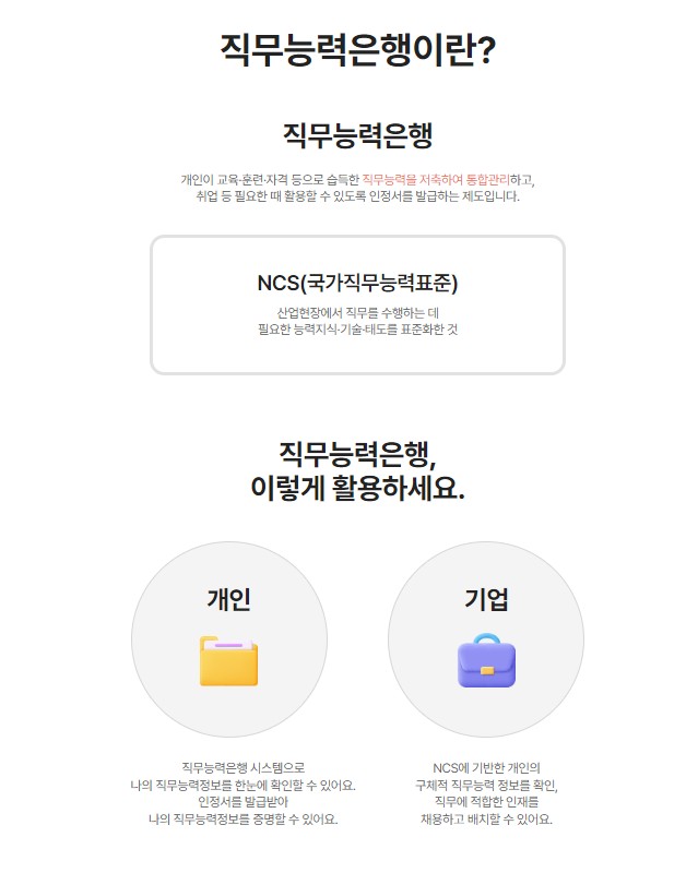 직무능력은행제가 뭐죠?