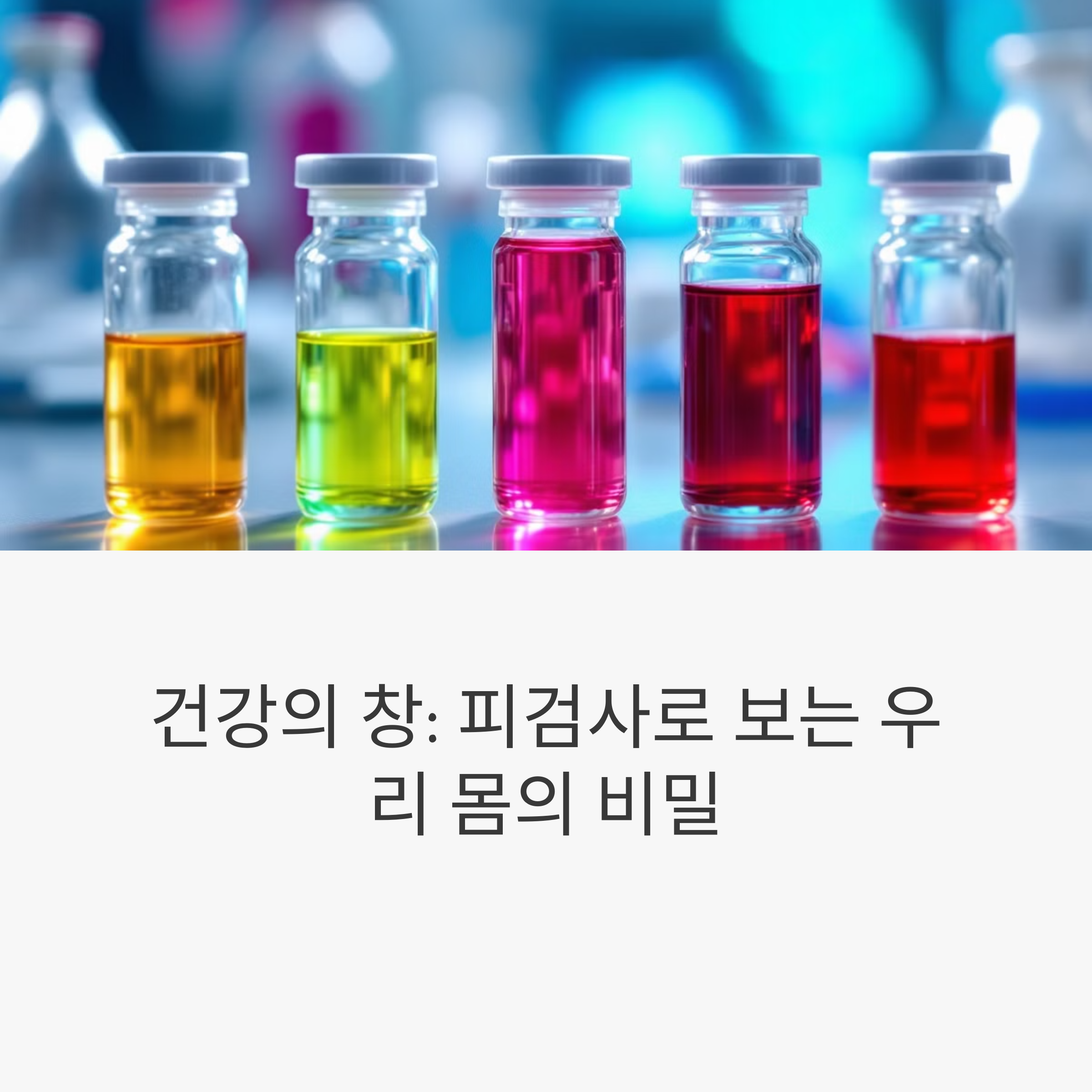 피검사 하나로 알 수 있는 질병들 : 건강 예방 미리 확인하기