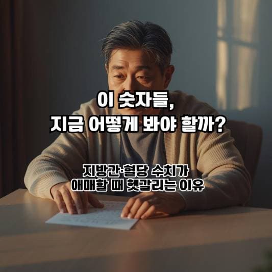 지방간과 당뇨 검사 수치가 애매하게 나온 상황