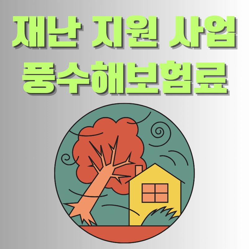재난 피해 보상금 풍수해보험료 지원 사업