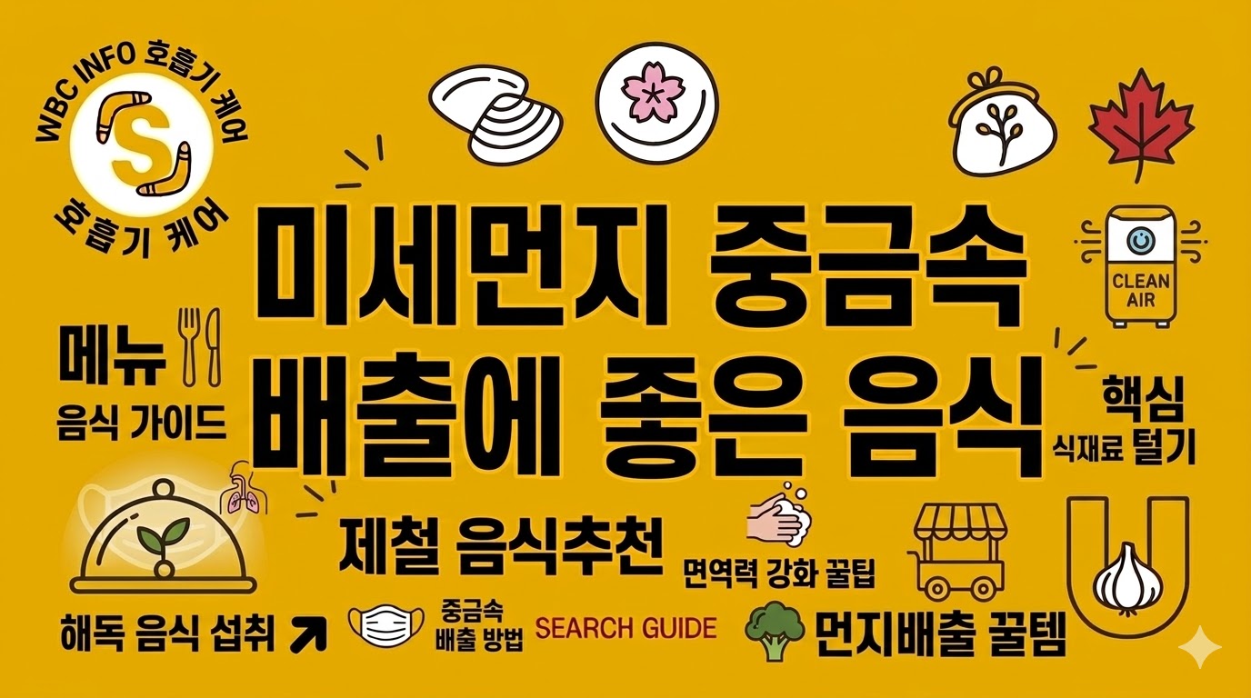 미세먼지 중금속 배출에 좋은 음식 BEST 5