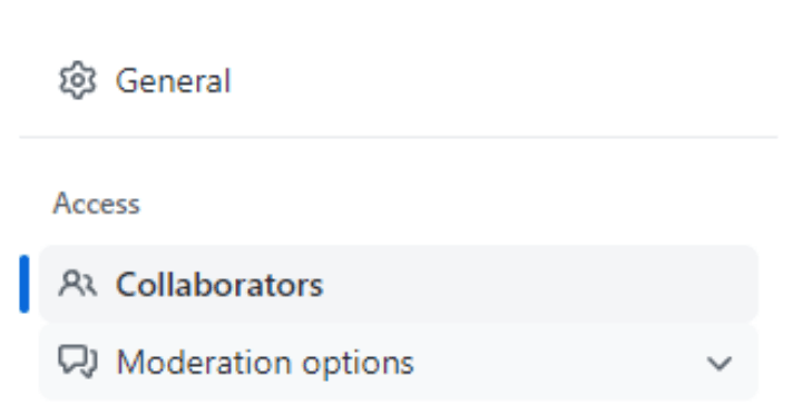 Collaborators-메뉴-클릭