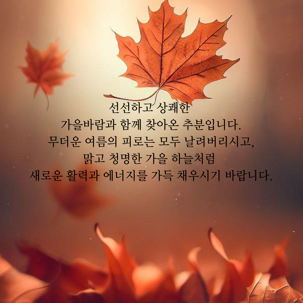 가을 인사말 추분 이미지 문구 모음집