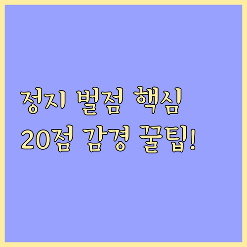 운전면허 정지 취소 기준 벌점과 20..