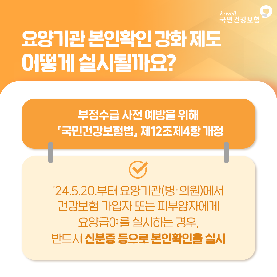 요양기관 본인확인 강화제도