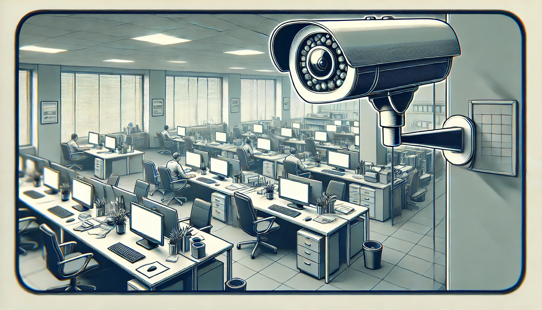 직장 내 불법 CCTV 무단설치 대응을 고민하는 상황 이미지