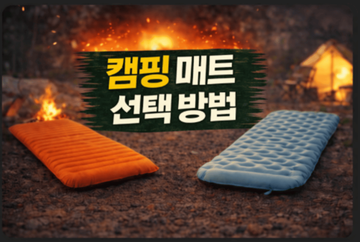 캠핑 매트 선택방법