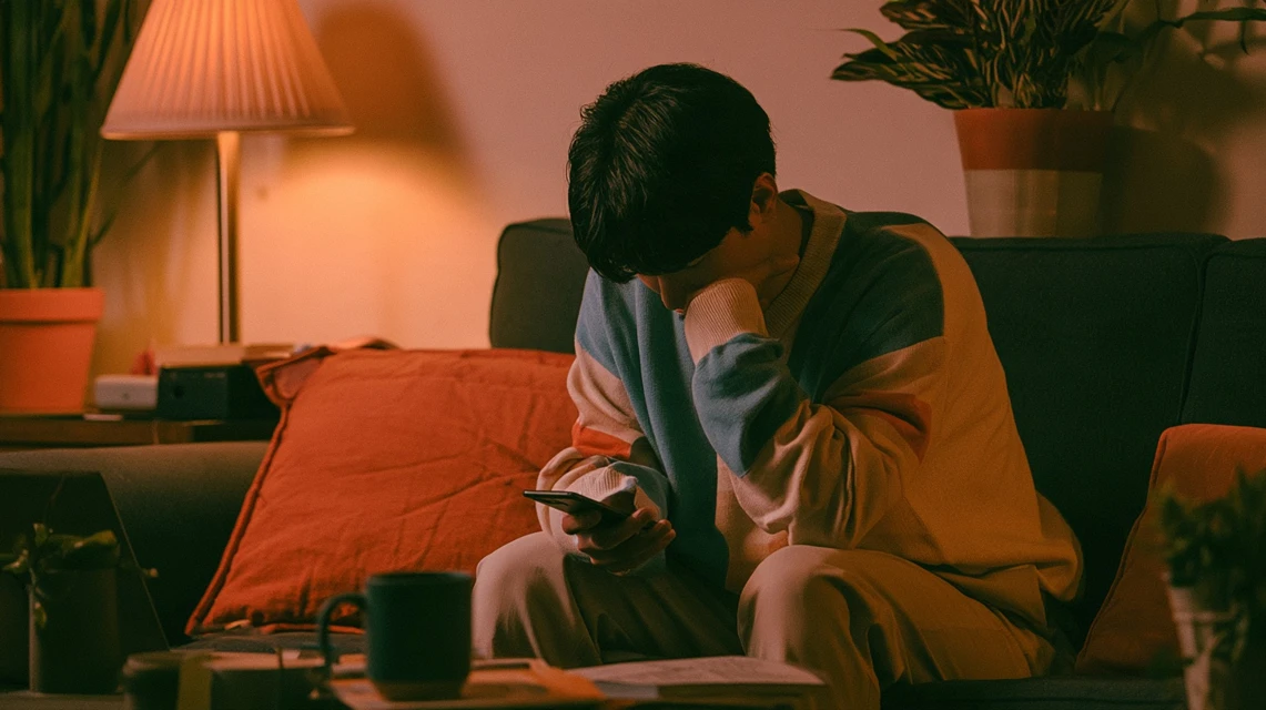 모임을 완전히 그만두기로 결심하고 인사를 준비하는 모습