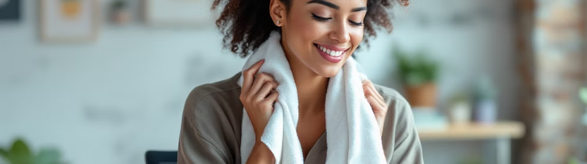 거북목 스트레칭 수건 운동