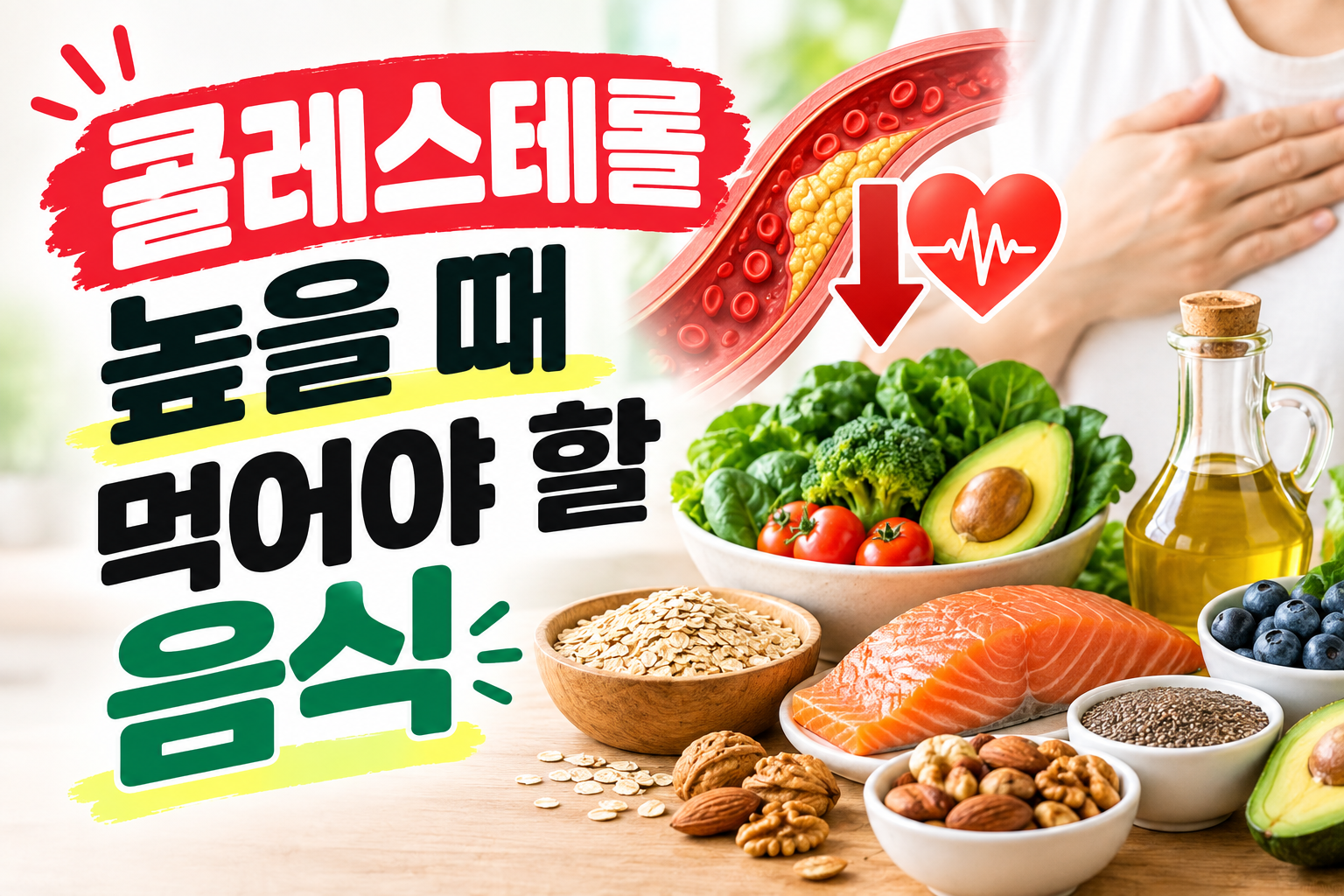 콜레스테롤 높을 떄 먹어야 할 음식