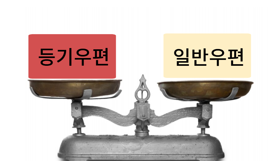 등기우편 VS 일반우편 차이점