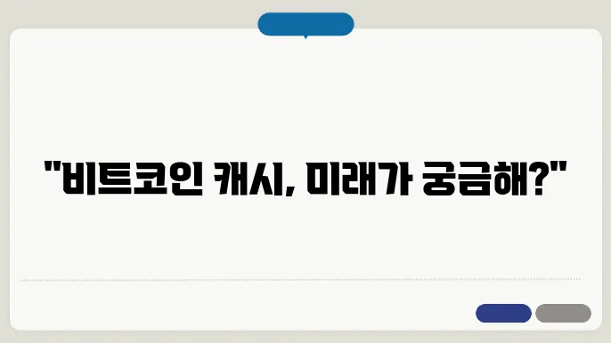 비트코인 캐시란  2024년 2030년 BCH 코인 시세 및 가격 전망 분석