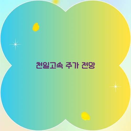 천일고속 주가 전망