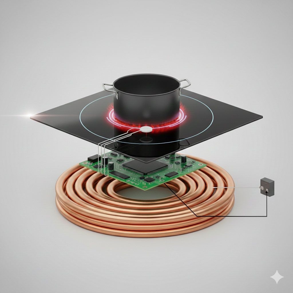 인덕션 내부의 실시간 온도 감지 센서 및 과열 방지 시스템 아키텍처