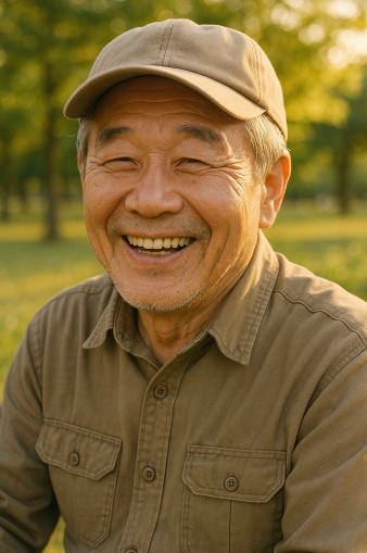 환한 미소의 부모님 이미지 사진