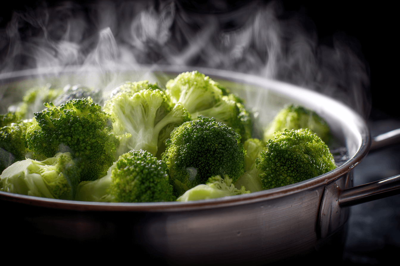 냄비에서-데치고-있는-브로콜리-사진