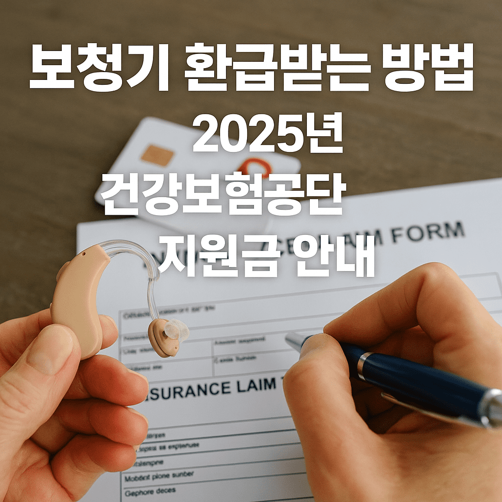 보청기 건강보험공단 보조금 신청 방법 완벽 정리 (2025년)