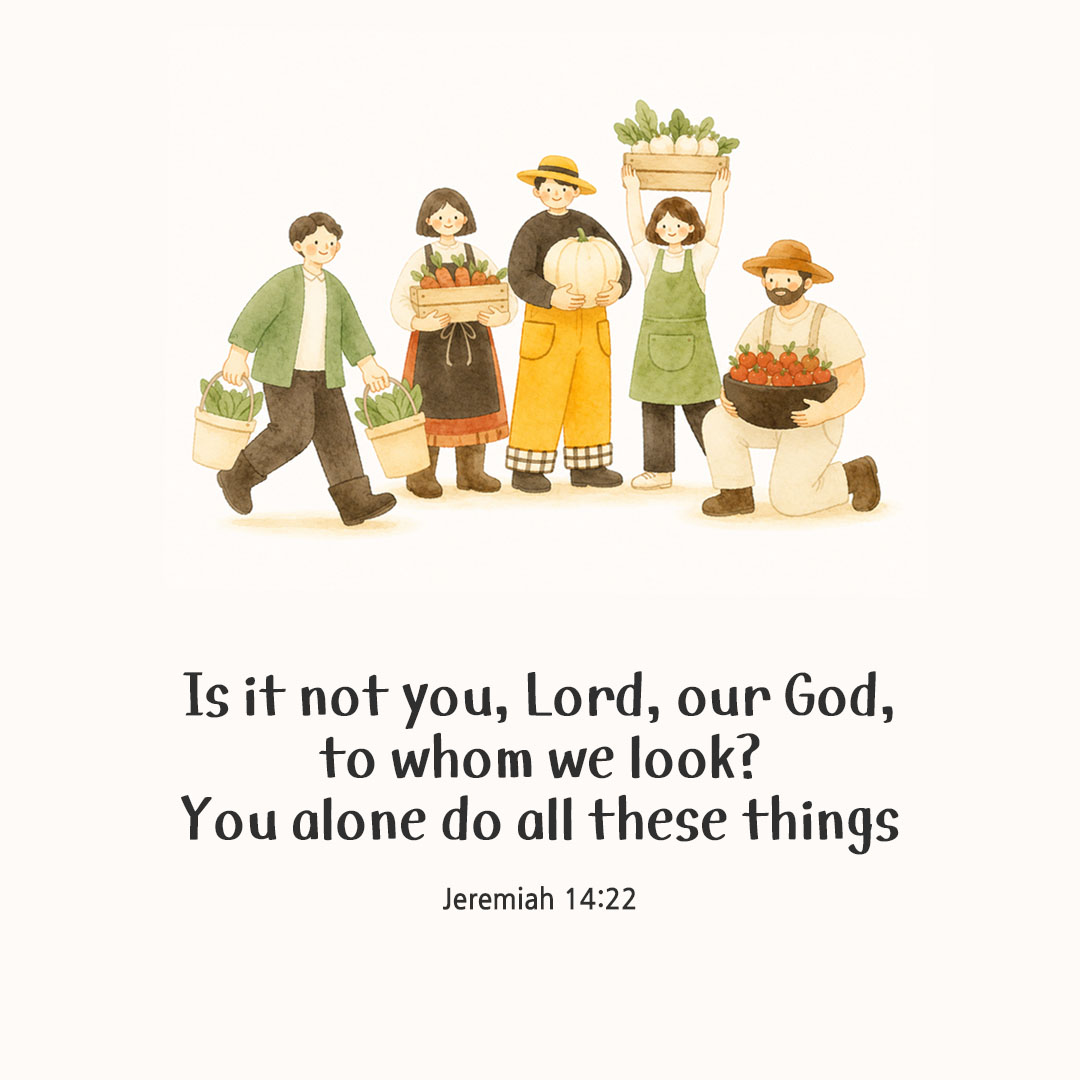 Today's Bible verse card Jeremiah 14:22 scripture image