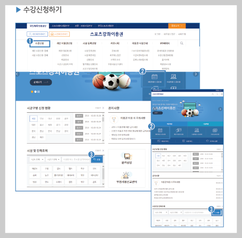 수강신청하는 화면