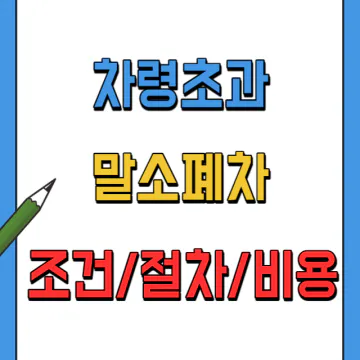 차령초과 말소폐차 제도 조건과 절차 소요시간