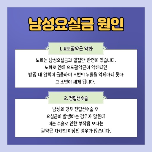 남성요실금 원인, 여러가지 약물치료, 수슬, 놀라운 효과