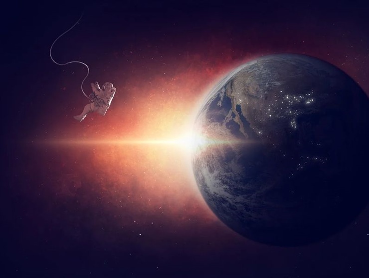 우주에-떠-있는-사람